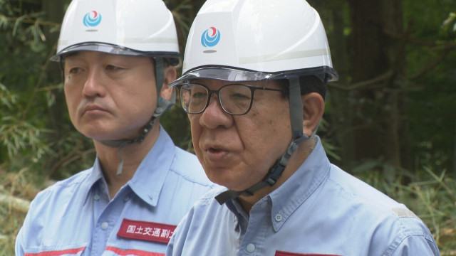 国交相 豪雨被害の石川・羽咋市視察
