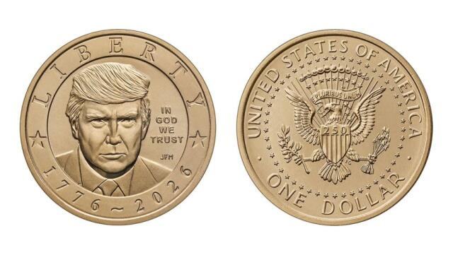 トランプ氏の顔 1ドル硬貨販売開始